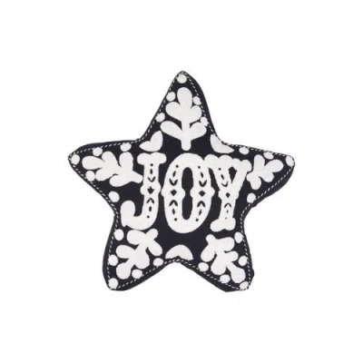 Carol & Frank Onyx Joy Shaped Throw Pillow, 16" X 18" In Black
