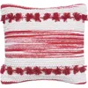 Carol & Frank Oriana Tufted Textured Cotton Decorative Throw Pillow In Red
