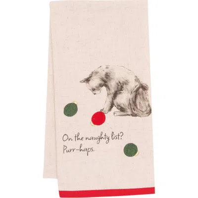 Carol & Frank Ornament Toys Naughty Cat Pet Christmas Towel In Multi