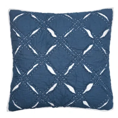 Carol & Frank Parker Sham In Navy