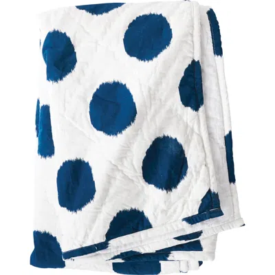 Carol & Frank Pet Quilt 50" X 44" Dot Indigo In Multi