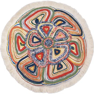 Carol & Frank Putnum Round Shaped Throw Pillow In Multi