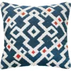 Carol & Frank Reggie Indigo Blue Hand-loomed Cotton Decor Throw Pillow, 20" X 20" Cover And Insert S In Blue