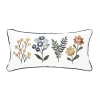 Carol & Frank Retro Botanical Throw Pillow, 12" X 24" In Green