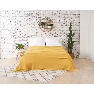 Carol & Frank Ryker Dandelion Twin Gauze Coverlet In Yellow