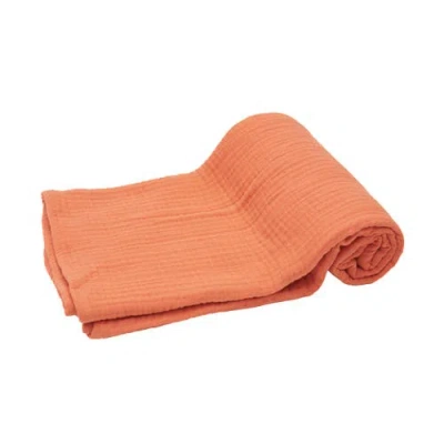 Carol & Frank Ryker Melon Throw Blanket In Orange