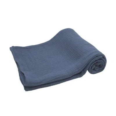 Carol & Frank Ryker Vintage Indigo Throw Blanket In Blue