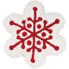 Carol & Frank Scarlett Snowflake Shaped Throw Pillow In White