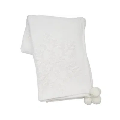 Carol & Frank Snowflake Throw In White