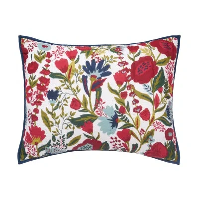 Carol & Frank Solid Color Sham In Blue;white;red