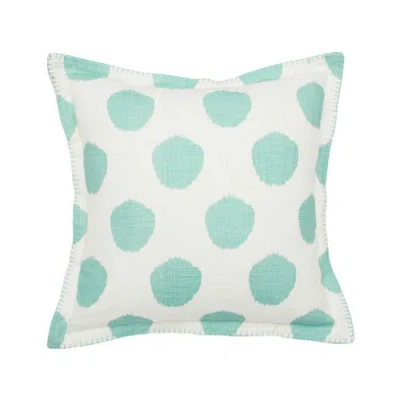 Carol & Frank Surf Dot Printed Throw Pillow, 20" X 20" In Green