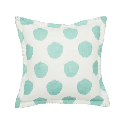 Carol & Frank Surf Dot Printed Throw Pillow In Light Blue