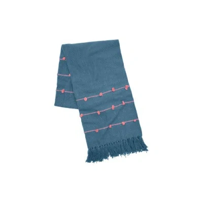 Carol & Frank Tabb Mallard & Hibiscus 50" X 60" Throw Blanket In Blue