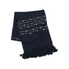 Carol & Frank Tabb Onyx Dune Throw Blanket In Black