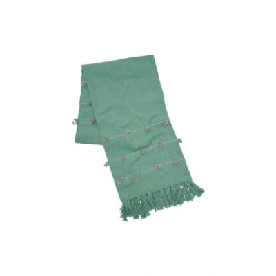 Carol & Frank Tabb Surf & Boulder Super Soft Cozy Accent Accent Throw Blanket In Green