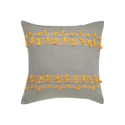 Carol & Frank Tabb Throw Square Pillow Cover & Insert In Gray