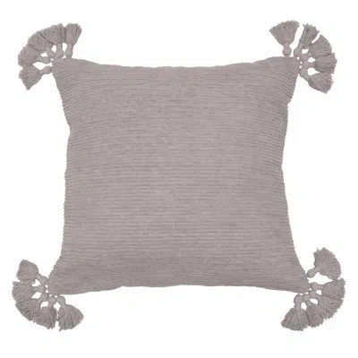 Carol & Frank Throw Square Pillow Cover & Insert In Gray