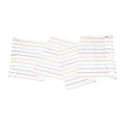 Carol & Frank Wonderland Stripe Table Runner 14" X 72" In Multi