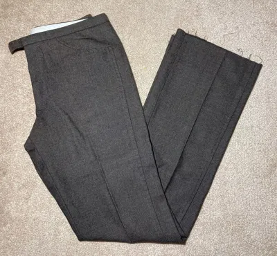 Pre-owned Carol Christian Poell Aw99  Wool Pants Ccp 1999 2000 Suit Raw In Brown