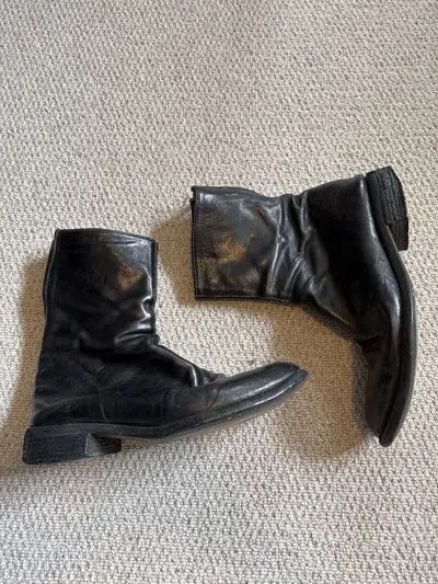 Pre-owned Carol Christian Poell Black Tornado Boots Ccp7