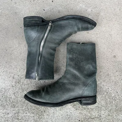 Pre-owned Carol Christian Poell Ccp  Green Side-zip No-seam Boots