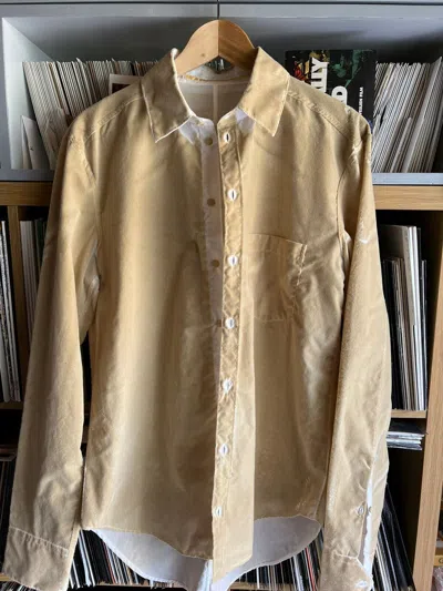 Pre-owned Carol Christian Poell Ccp Flocked Shirt In Beige