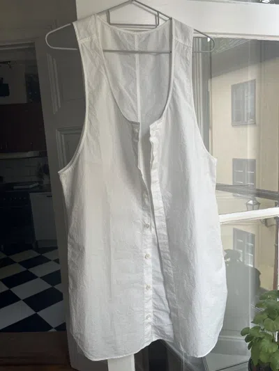 Pre-owned Carol Christian Poell Deepti Barth Sleeveless Shirt In White