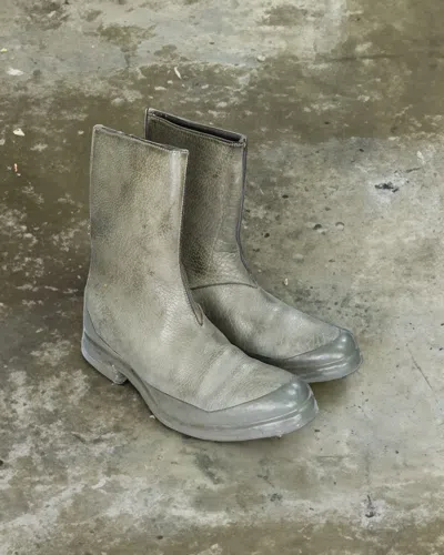 Pre-owned Carol Christian Poell Drip Tornado Boots In Grey