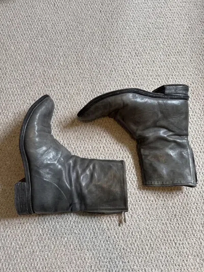 Pre-owned Carol Christian Poell Grey Tornado Boots Ccp7 In Gray
