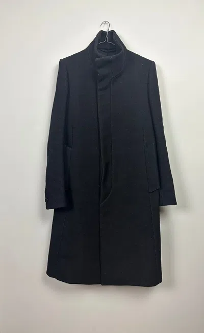 Pre-owned Carol Christian Poell Om/2658b-in Surface/10 Dead-end High Neck Longcoat In Black