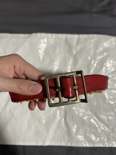 Pre-owned Carol Christian Poell Red Drip Belt