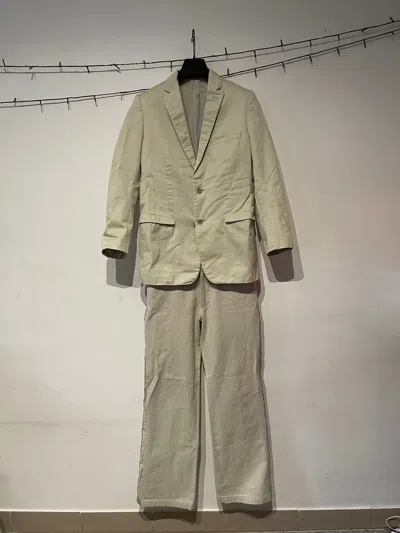 Pre-owned Carol Christian Poell Ss98 Side Stripe Suit In Beige