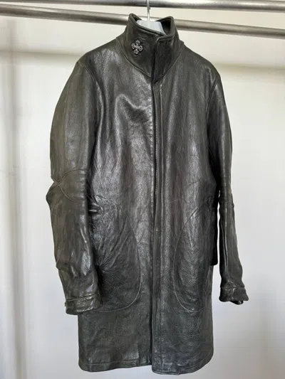 Pre-owned Carol Christian Poell X Chrome Hearts 1/1 Cors-ptc Ccp Horseleather Jacket Chrome Hearts Hardware In Black