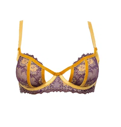 Carol Coelho Women's Babylon Exquisite Cut Out Underwire Bra In Purple/yellow