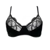 Carol Coelho Women's Black Iris Lace & Velvet Bra In Black