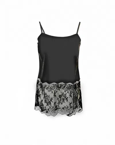 Carol Coelho Women's Black Orchid Lace-trimmed Tank