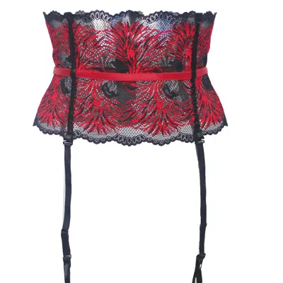 Carol Coelho Women's Black Pomegranate Love Lace Garter Belt