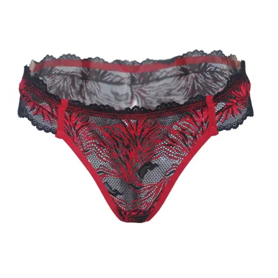 Carol Coelho Women's Black Pomegranate Love Lace Tanga