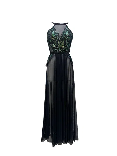 Carol Coelho Women's Black Psyche Long Gown