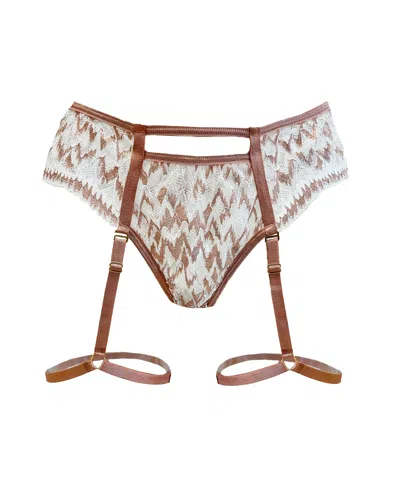 Carol Coelho Women's Rose Gold Cardin Garter Tanga In Multi