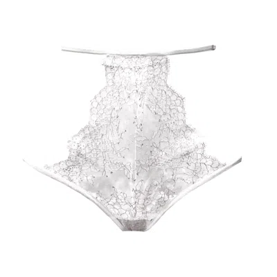 Carol Coelho Women's White Emancipation Chantilly Lace Cut Out Panty