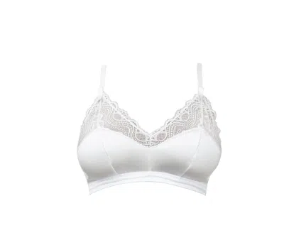 Carol Coelho Women's White Spider's Web Satin & Lace Bralette