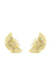Carol Kauffmann 18k Yellow Gold Diamond Explosion Earrings In Brown