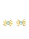 Carol Kauffmann 18k Yellow Gold Farfalle Diamond And Topaz Earrings In Gold