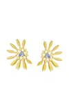 Carol Kauffmann 18k Yellow Gold Mandala Tanzanite Earrings In Gold