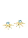 Carol Kauffmann 18k Yellow Gold Valentim Diamond And Topaz Mini Earrings In Gold