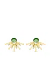 Carol Kauffmann 18k Yellow Gold Valentim Tourmaline And Diamond Earrings In Multi