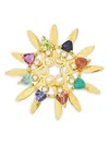 Carol Kauffmann 18kt Yellow Gold Mandala Sapphire Pendant Necklace In Gold
