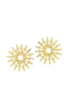 Carol Kauffmann Gold Mandala Hoop Earrings In Gold