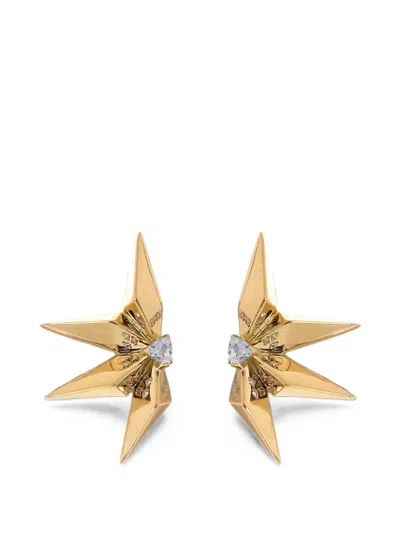 Carol Kauffmann Mini Étoile Laila Sapphire Earrings In Transparent